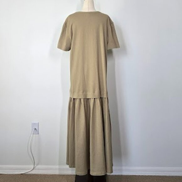 FREE PEOPLE herron drop-waist maxi dress taupe brown Sz XS NEW - Picture 6 of 10